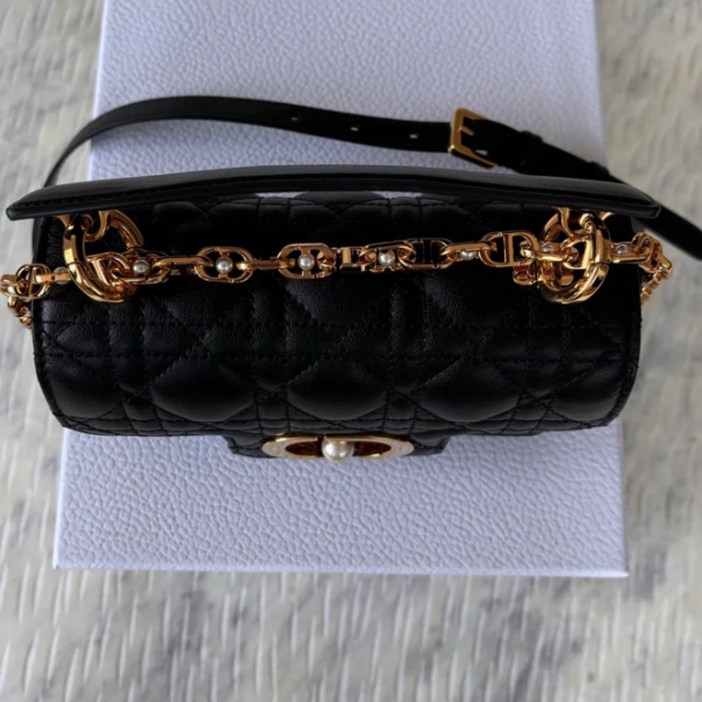Authentic Dior Mini Dior Jolie Top Handle Bag Black - Picture 2 of 13